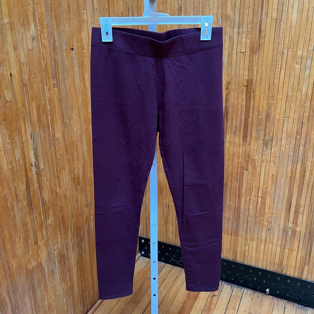 Aerie Burgundy Leggings with Elastic Waistband